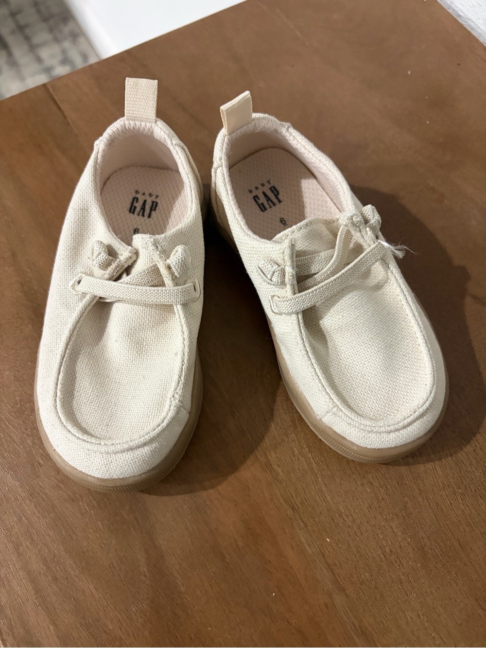 Gap Kids Cream Canvas Slip-On Shoes